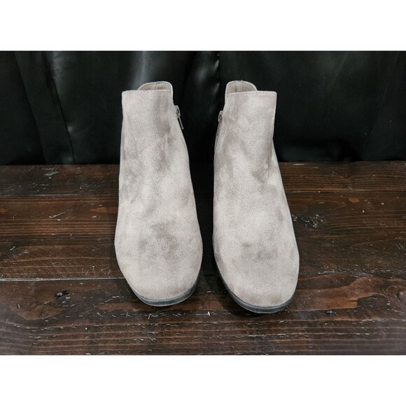 Kim Rogers Renley Gray Ankle Zip Booties Sz. 7.5M Suede - Picture 5 of 8